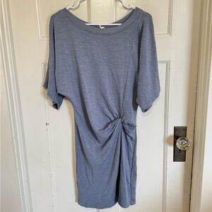 Anthropologie‎ Daily Practice blue side twist t-shirt dress size small